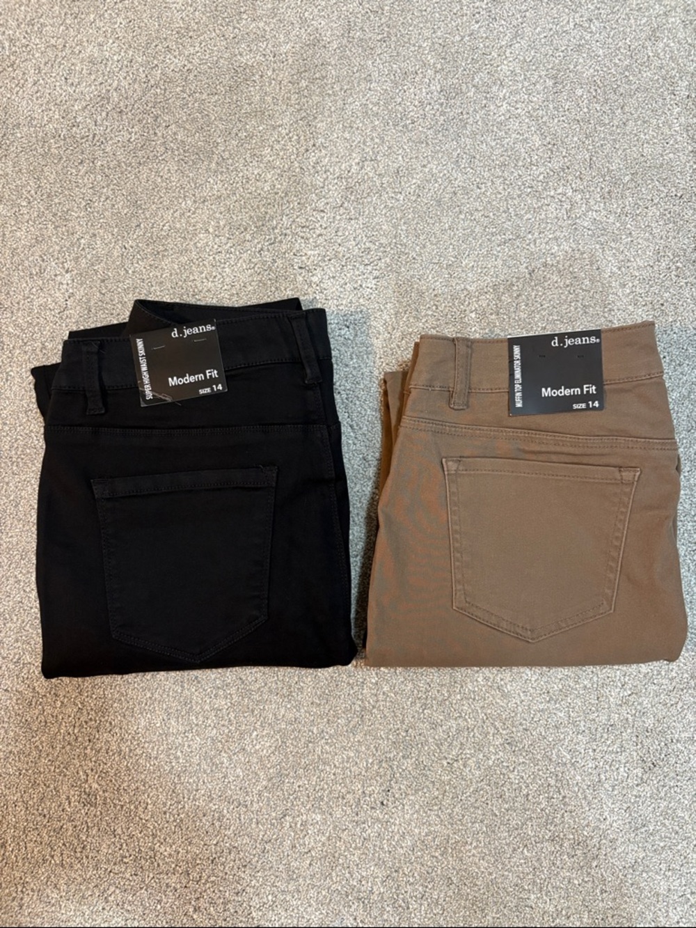 d. jeans Skinny Jeans Duo in Black and Brown - Picture 4 of 5